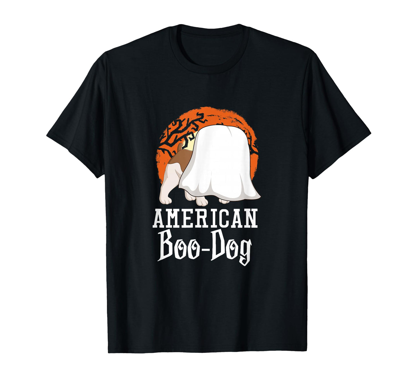 American Bulldog Dog American Boo Halloween Party T-Shirt
