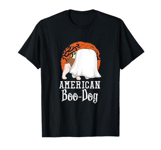 American Bulldog Dog American Boo Halloween Party T-Shirt