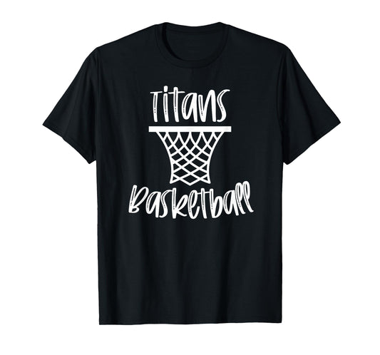 Titans Basketball Team Mascot School Spirit Game Night T-Shirt