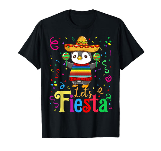 Cinco De Mayo 2020 Shirt Funny Mexican Penguin Let's Fiesta T-Shirt