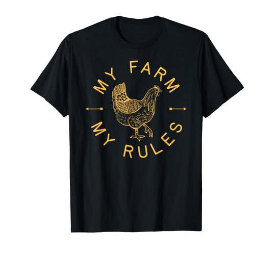 Chicken Shirt Coop Hair Dont Care Farm Animal Hen Gift 4 T-Shirt