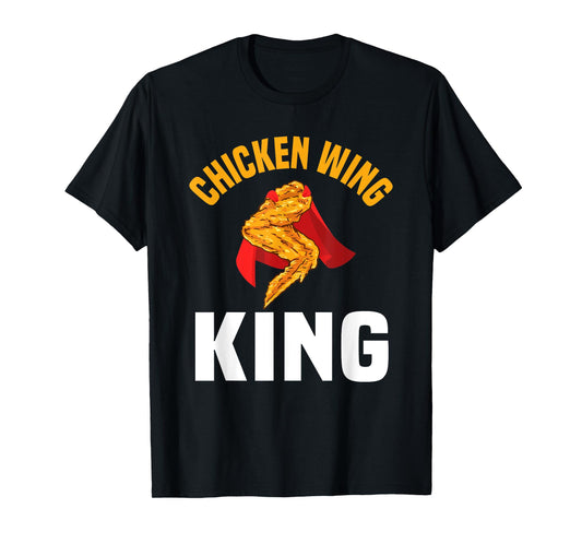 Funny Chicken Wing King Design Fast Food Men T-Shirt