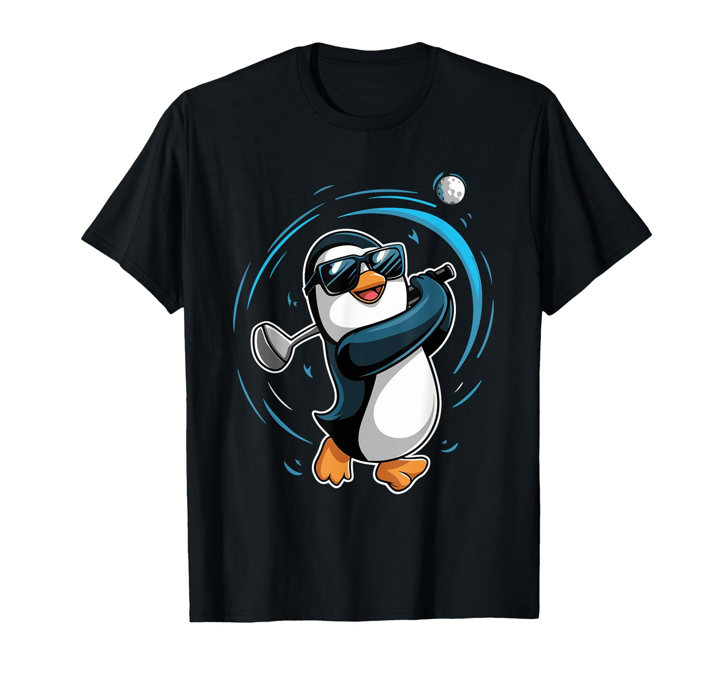 Penguin Playing Golf Sport Animal Cute Penguin Golfer T-Shirt