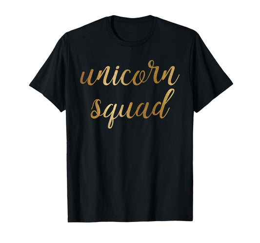 Gold Unicorn Squad Shirt Unicorn Shirt T-Shirt