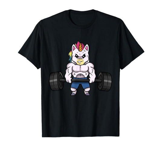 Weightlifting Unicorn Funny Powerlifting Fitness Gym T-Shirt