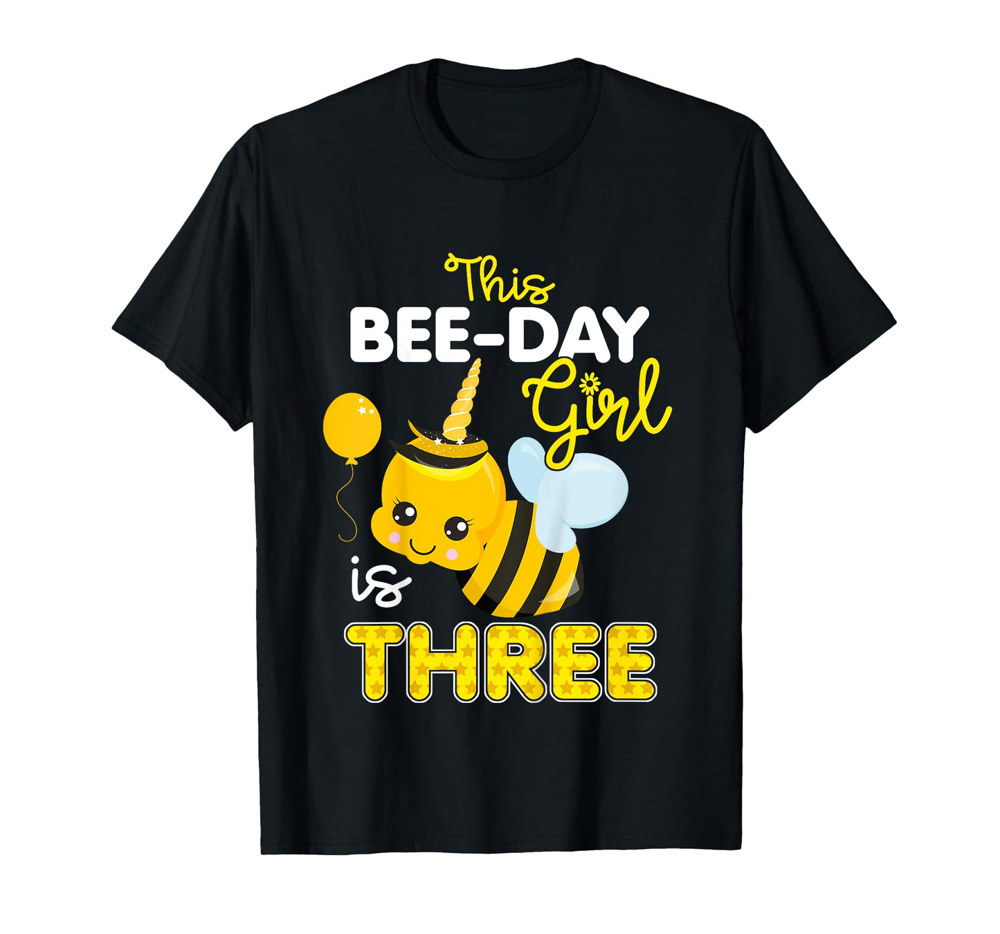 3rd Birthday Girl Bee Themed 3 Year Old Bday Matching Party T-Shirt