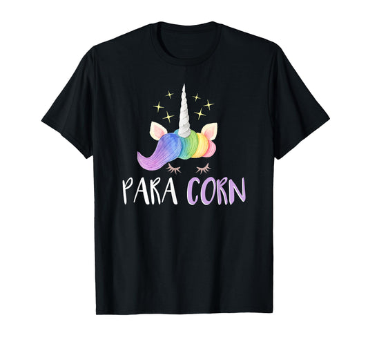 Paracorn Funny Unicorn Paraprofessional Teacher T-Shirt for Men Women