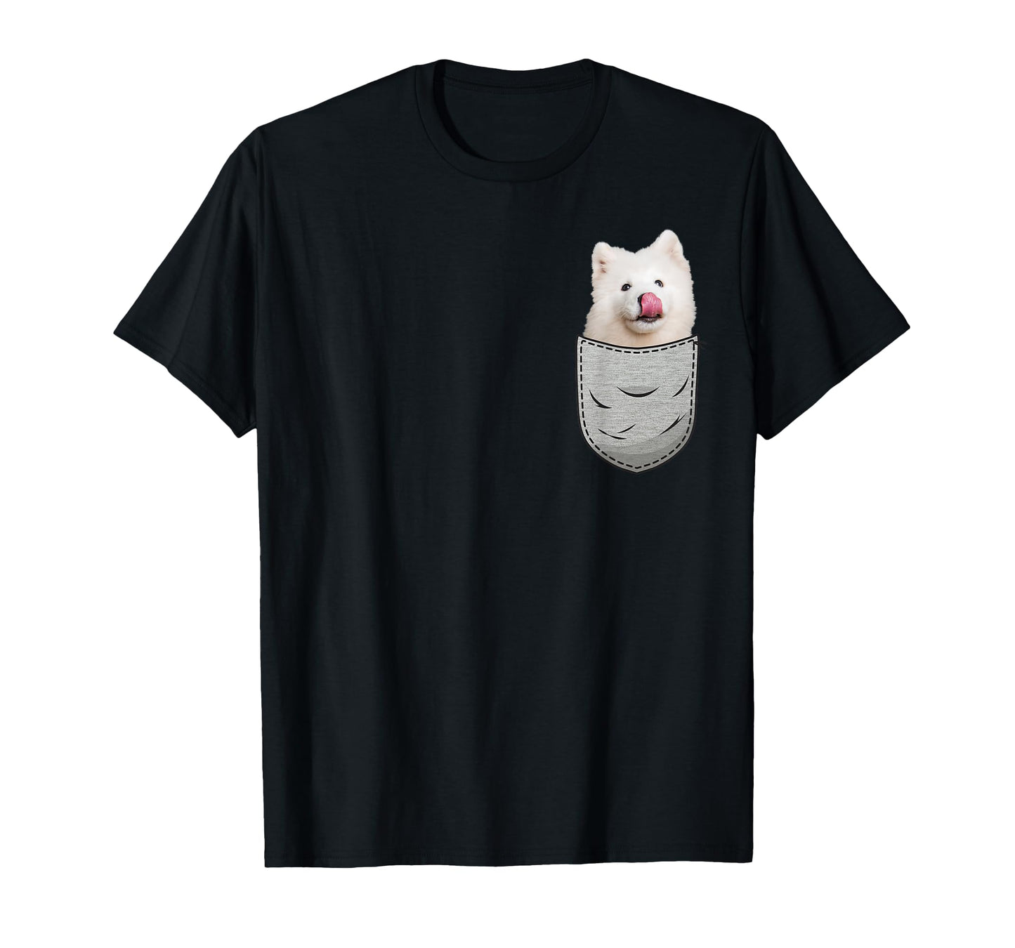 Samojeder Samoyed Chest Bag Pocket Dog Owners T-Shirt