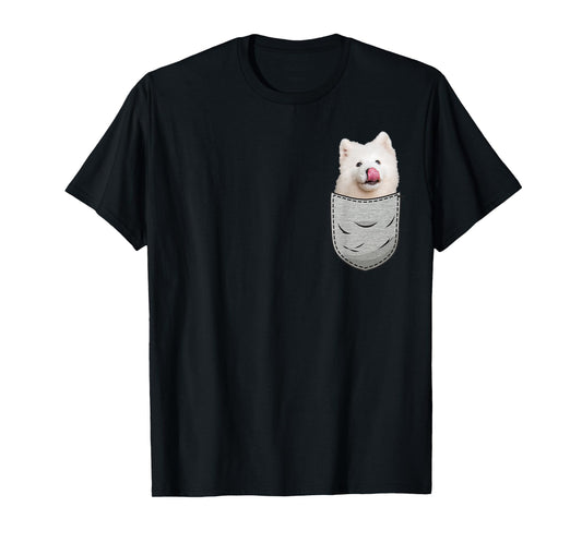 Samojeder Samoyed Chest Bag Pocket Dog Owners T-Shirt