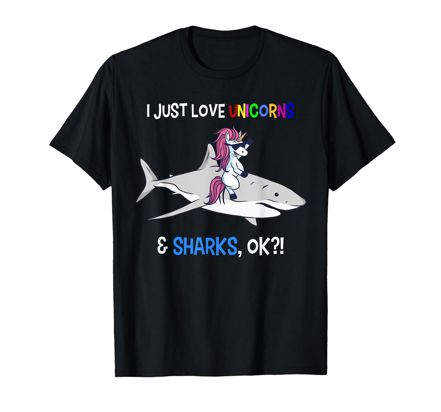 Unicorn Shark Shirt Funny Shark Unicorn Lover Gift T-Shirt