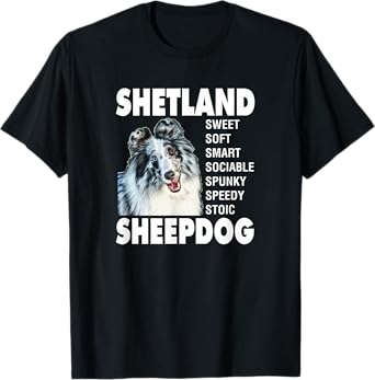 Shetland Sheepdog Sheltie T-Shirt Blue Merle Bi-Blue Sheltie T-Shirt