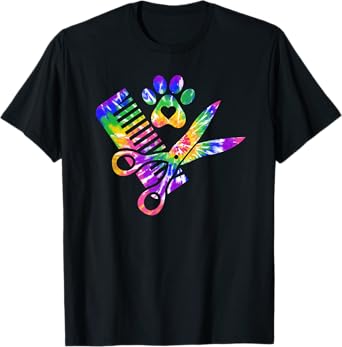 Dog Groomer Tie Dye cute for future Dog groomers T-Shirt for Men Women Girls Kids