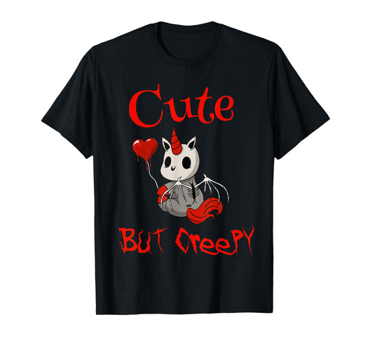 Cute but creepy dead demonic scary unicorn T-Shirt