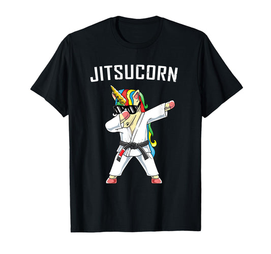 Jiu Jitsu Dabbing Unicorn T Shirt | Jitsucorn Funny Gift T-Shirt