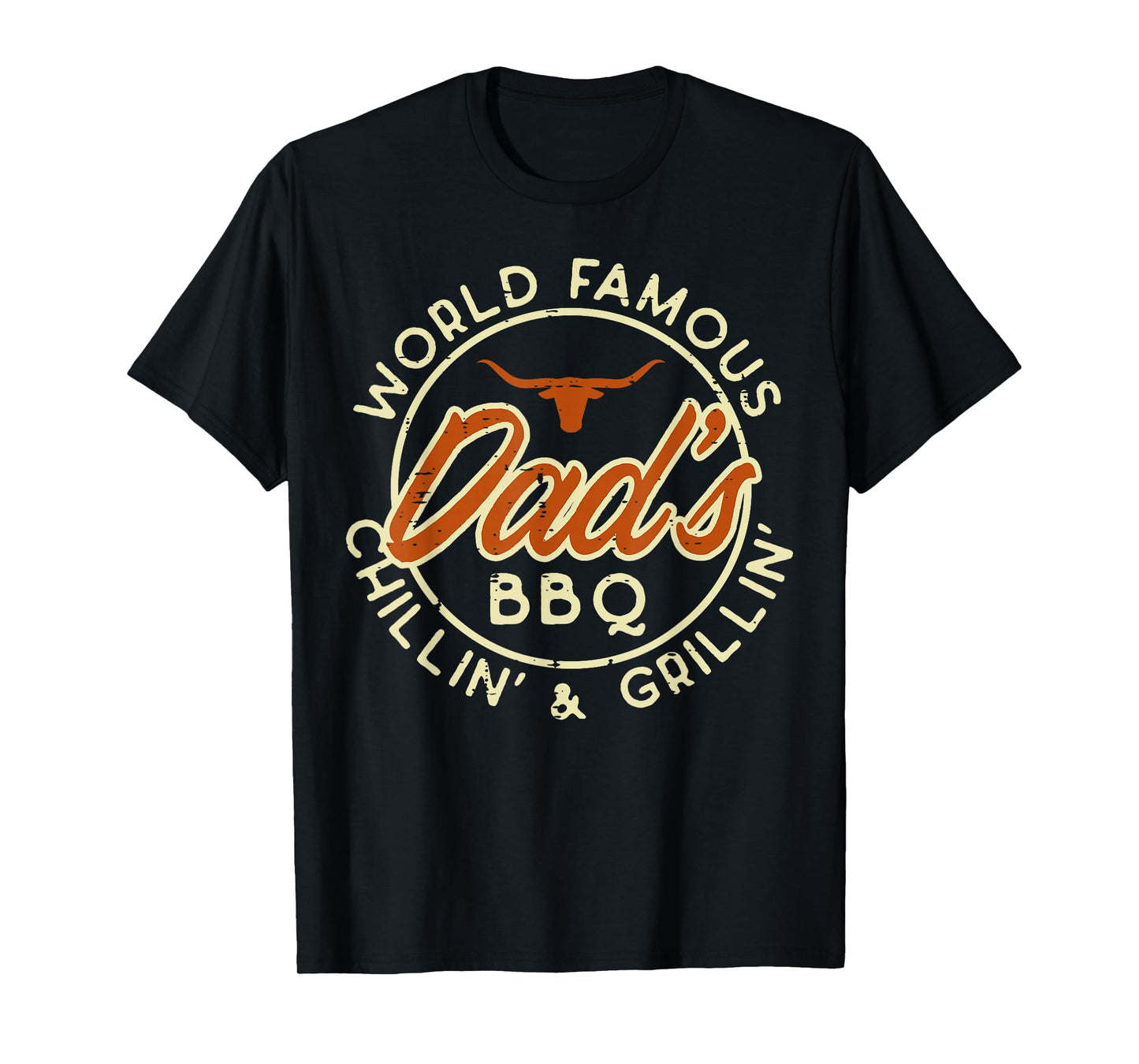 Worlds Famous Dads Bbq Grillin Barbecue Fathers Day Papa T-Shirt