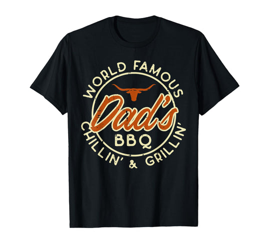 Worlds Famous Dads Bbq Grillin Barbecue Fathers Day Papa T-Shirt