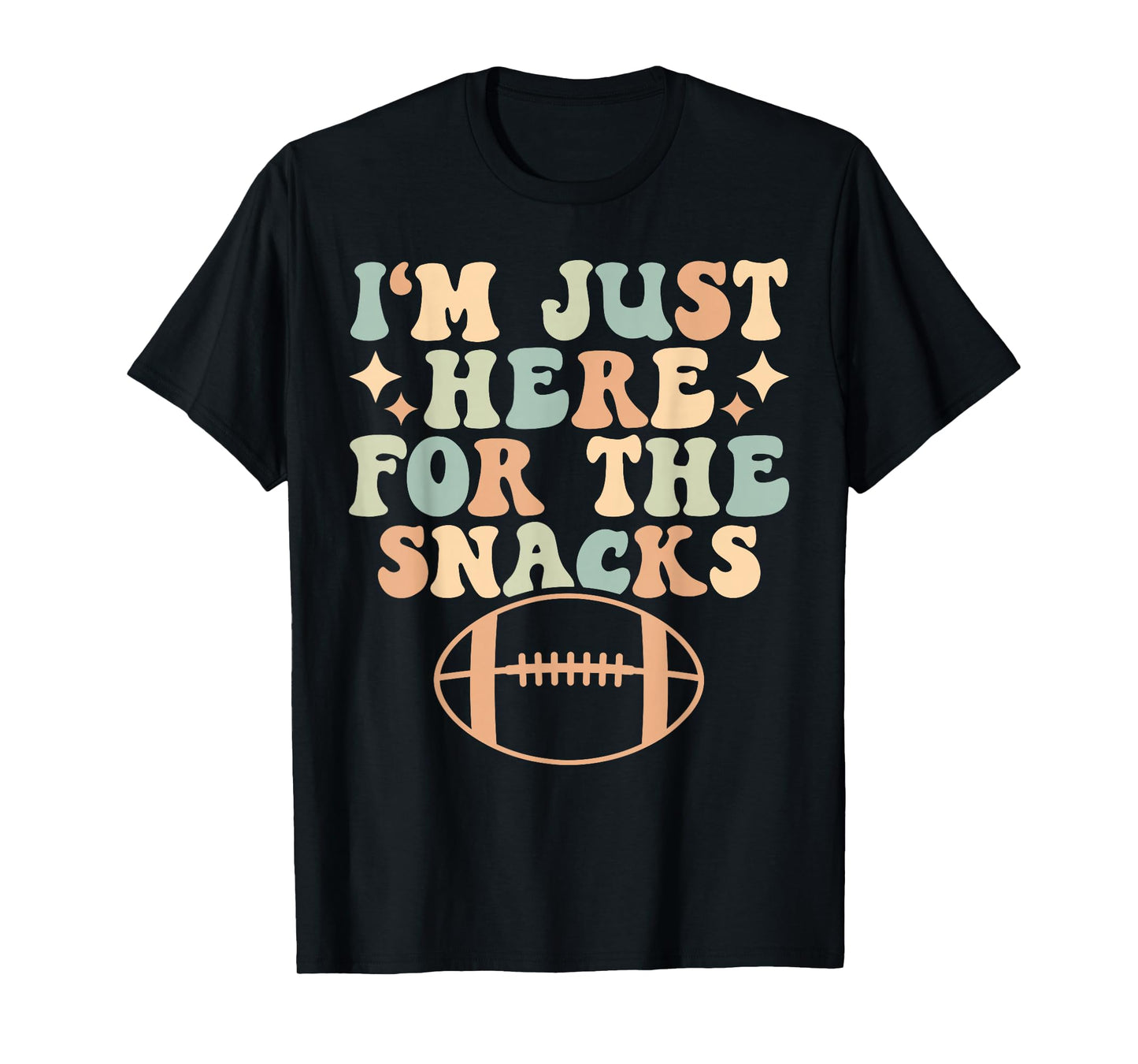 Retro I'm Just Here For The Snacks Fantasy Football T-Shirt