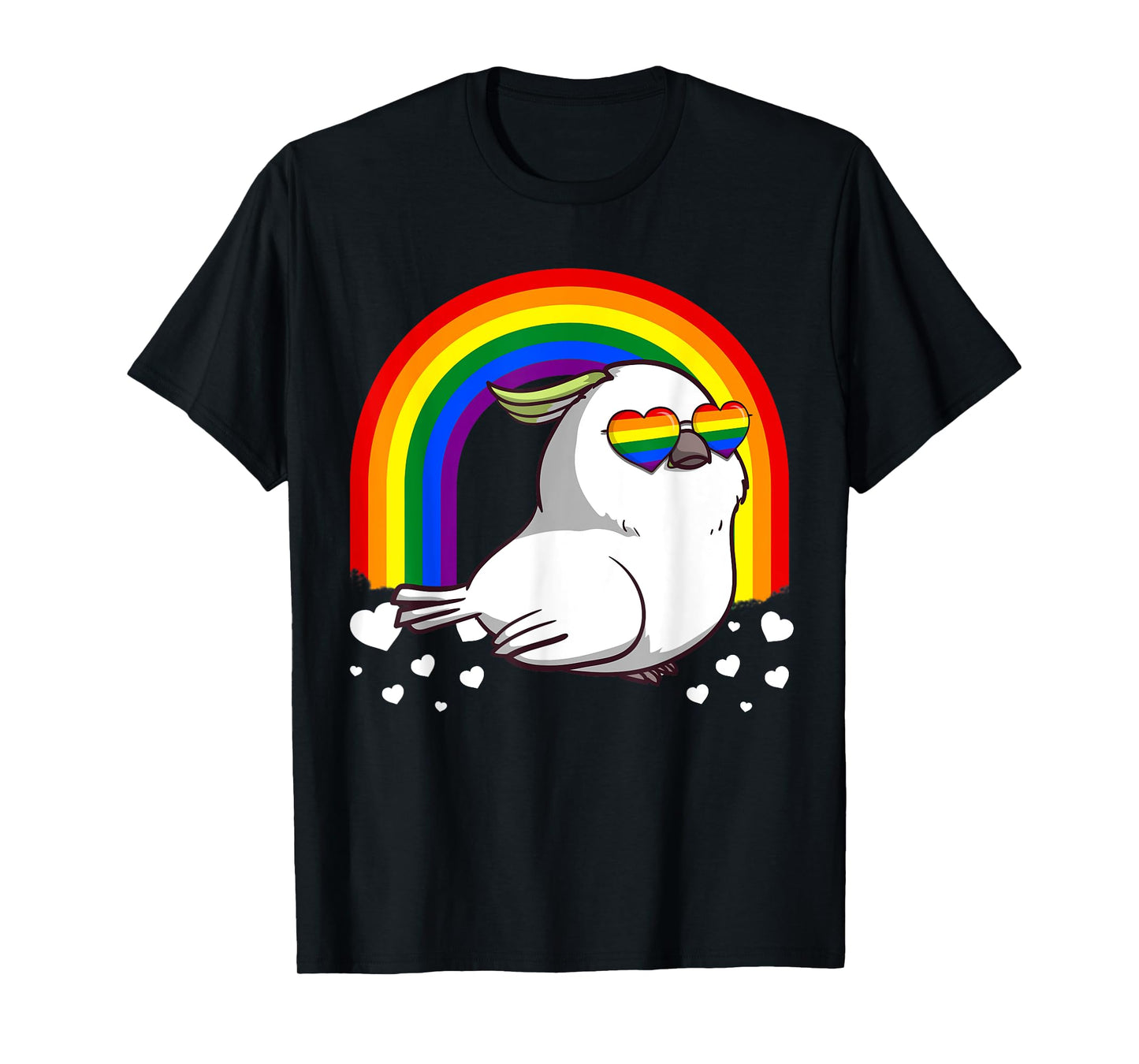 LGBT Cockatoo Parrot Gay Pride Rainbow LGBTQ Bird T-Shirt