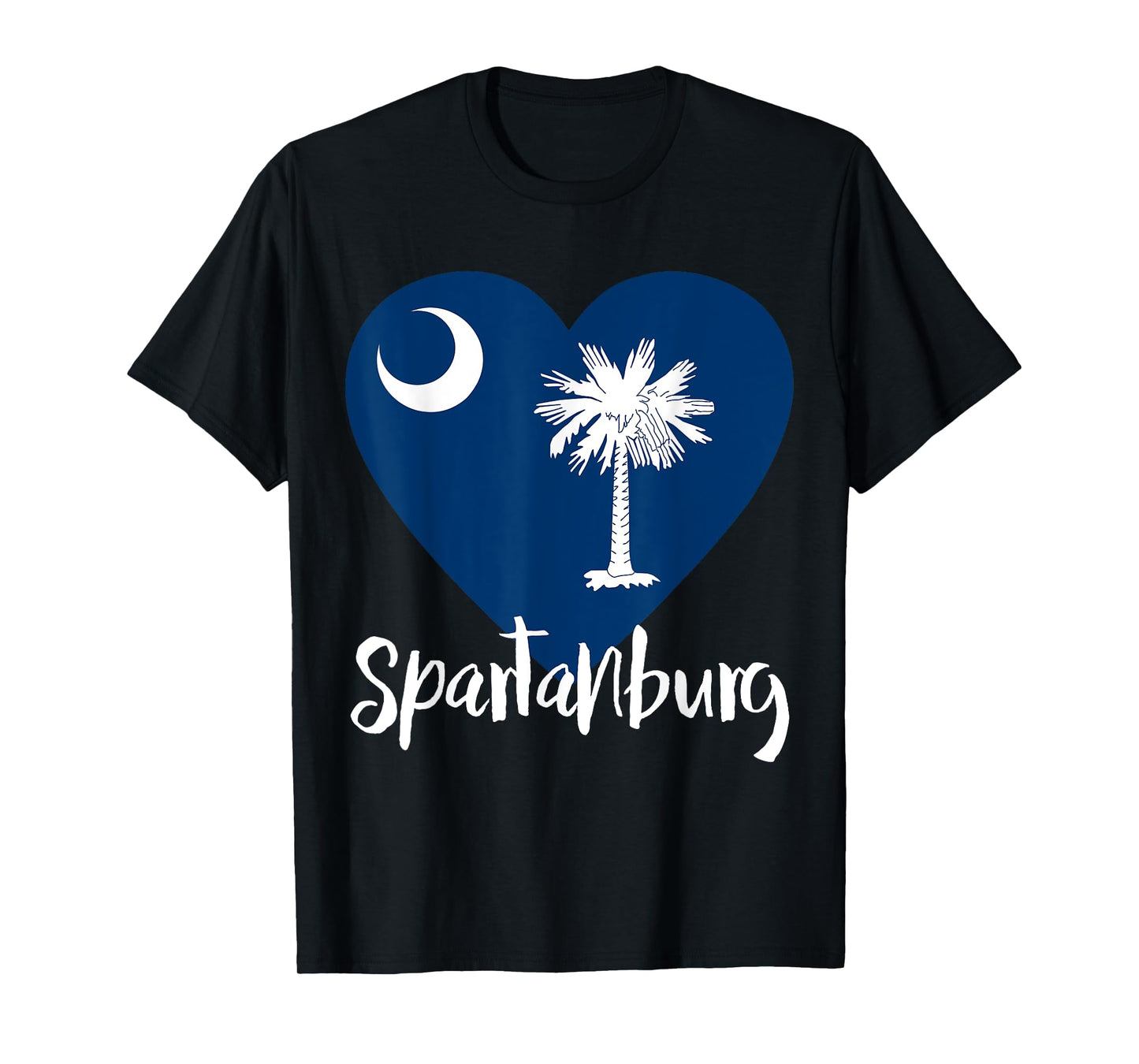 I Love Spartanburg South Carolina City SC Flag Heart T-Shirt