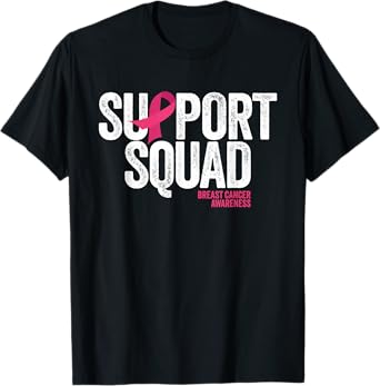 Breast Cancer Shirts Support Squad Breast Cancer Awareness T-Shirt