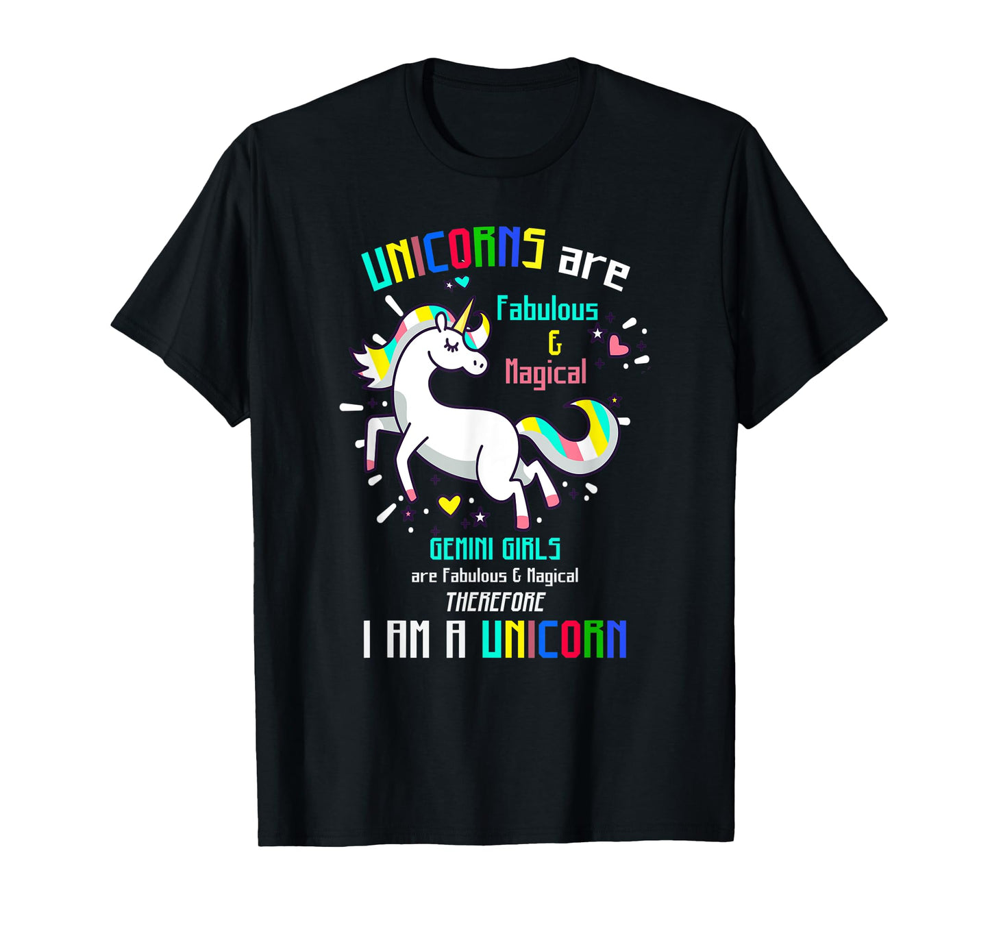 GEMINI SIGN | UNICORNS | GEMINI GIRLS ARE FABULOUS - Birthda T-Shirt