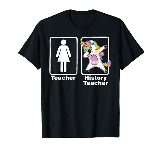 Funny Unicorn History Teacher T-shirt History Teacher Gifts T-Shirt for Men Women Kids