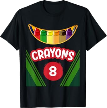 Crayon Box Fun Teacher Student Crayon Squad Halloween 2021 T-Shirt