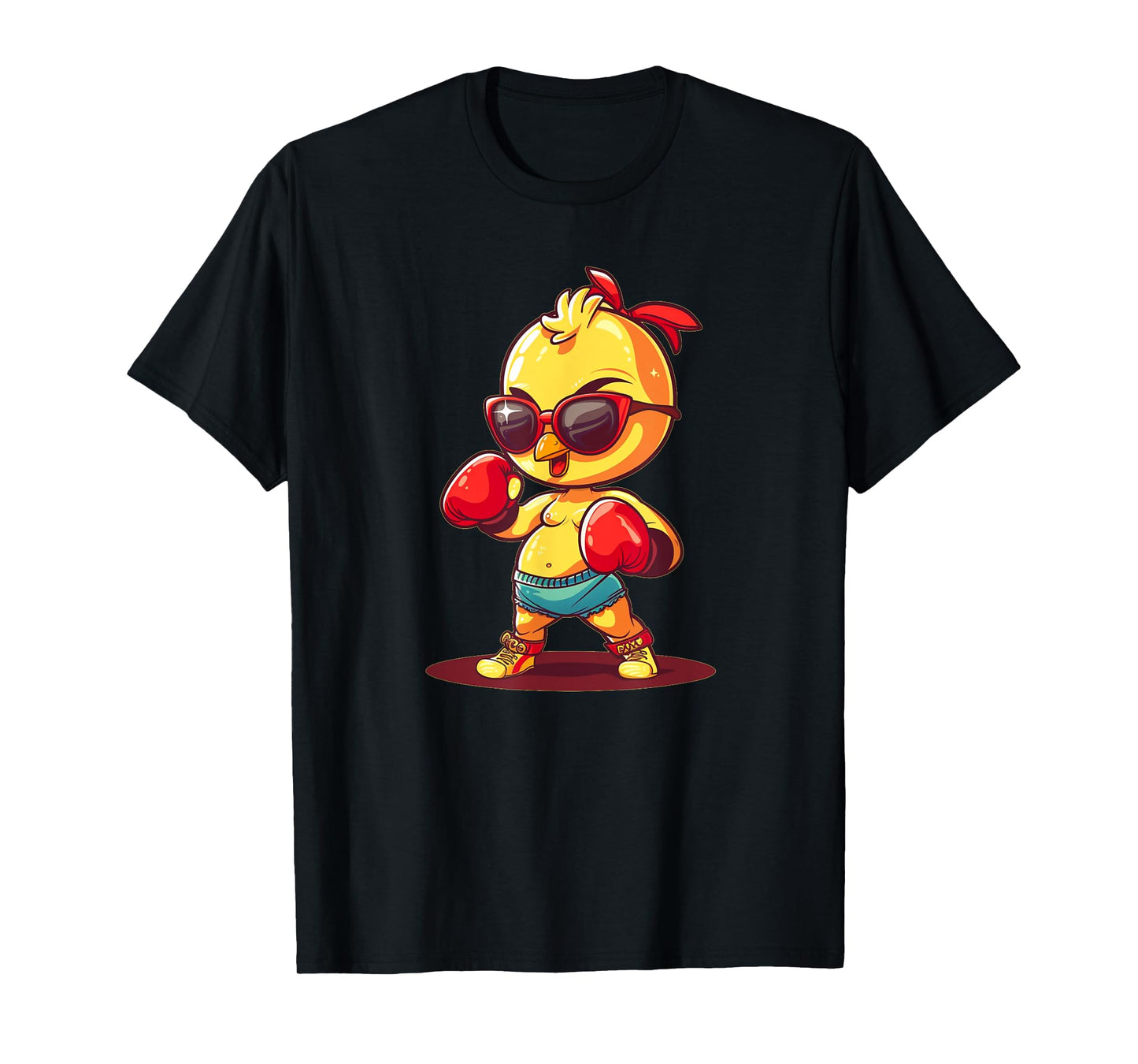 Boxing Chicken with Sunglasses Costume T-Shirt
