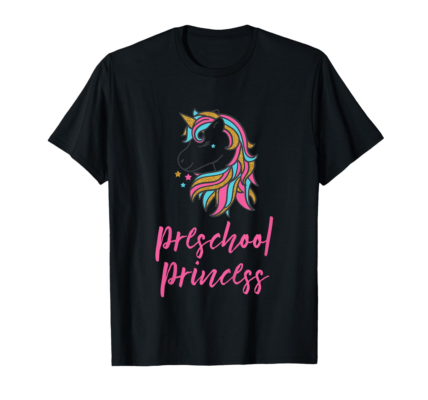 Kids Preschool Princess Unicorn Shirt for Girls, School Shirt