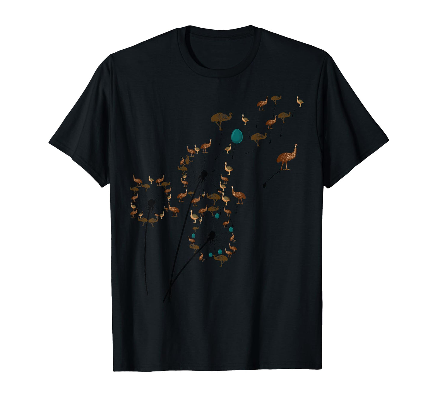 Dandelion emu Flower, Floral emu Tree Lover T-Shirt