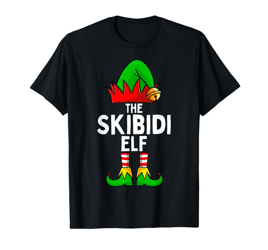 Skibidi Elf Matching Family Christmas Funny Silly Teen Boys T-Shirt