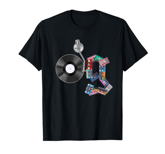 Old School OG Hip Hop Head Vinyl, CDs, Tapes 80s 90s Retro T-Shirt