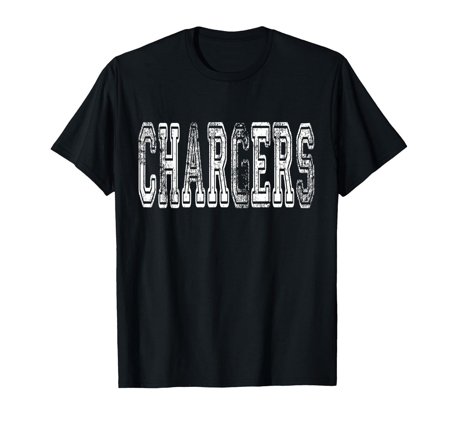 Chargers Mascot Distressed Vintage School Sports Name Fans T-Shirt