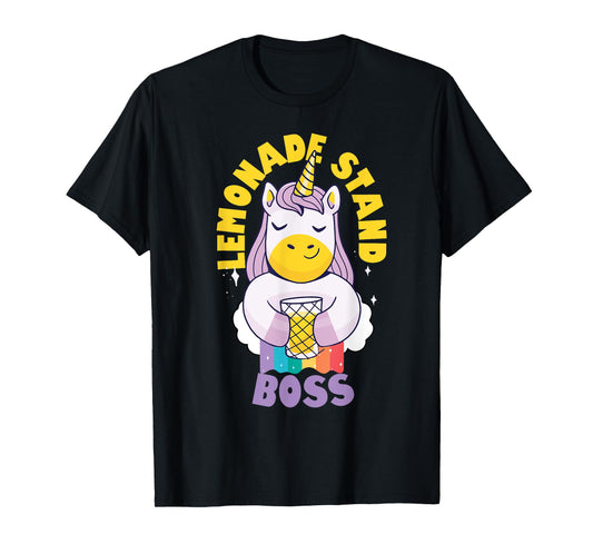 Lemonade Stand Boss Entrepreneur Kids - Unicorn T-Shirt