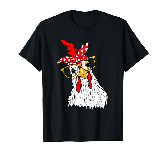 Chicken Bandana Girl - Poultry Owner Rancher Farmer Backyard T-Shirt