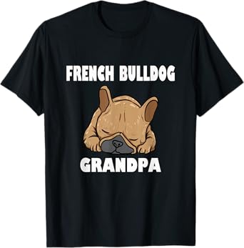 French Bulldog Grandpa Frenchie T-Shirt For Men T-Shirt