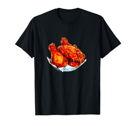 Fried Chicken Funny Men Women Chicken Wings Fast food Lover T-Shirt