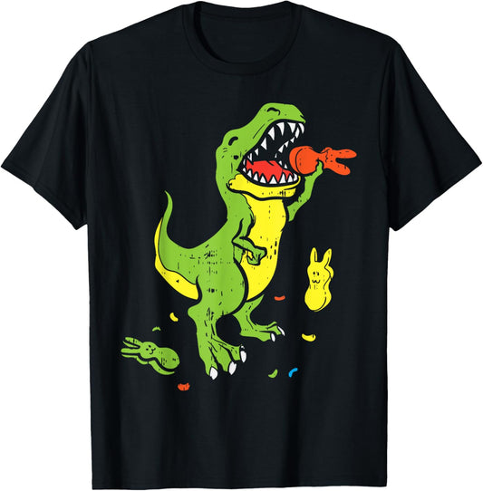 Trex Eating Bunny Funny Easter Dinosaur Lover Boys Gift T-Shirt