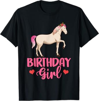 Birthday Child Horse Sport Party Family T-Shirt
