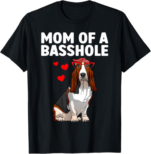 Cute Basset Hound Art For Mom Women Girls Basset Hound Lover T-Shirt