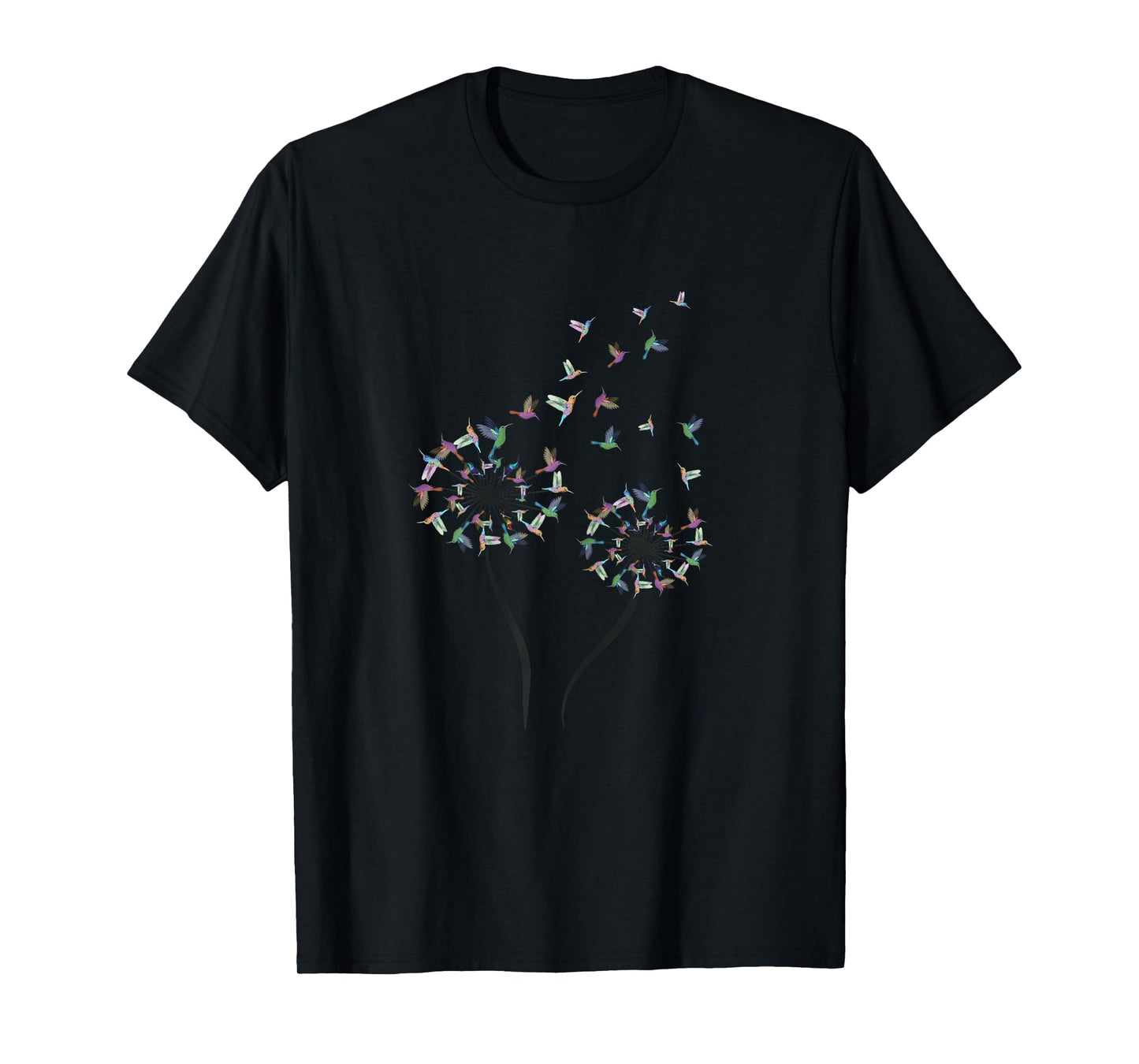 Dandelion Flower Hummingbird Shirt Hummingbird Lover Gifts T-Shirt