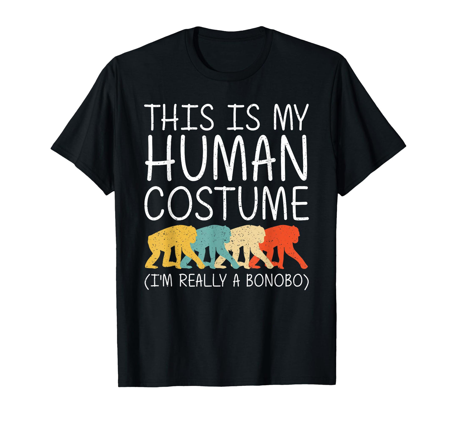 Bonobo Halloween Human Costume Chimpanzee Ape Easy DIY Gift T-Shirt