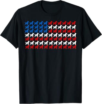 Labrador Retriever Patriotic American Flag 4th Of July T-Shirt