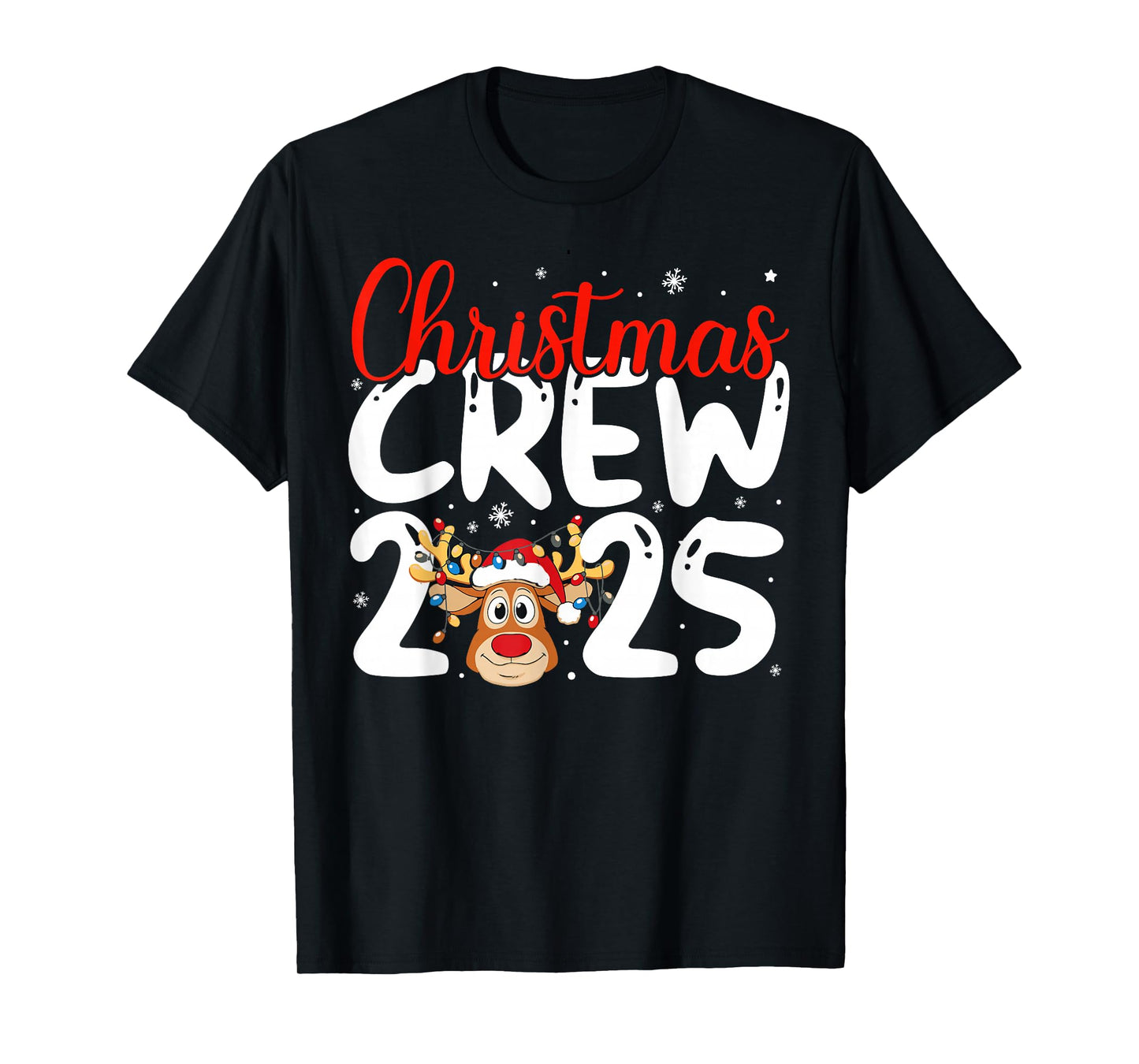 Christmas Crew 2025 Family Christmas Xmas Pajamas Matching T-Shirt