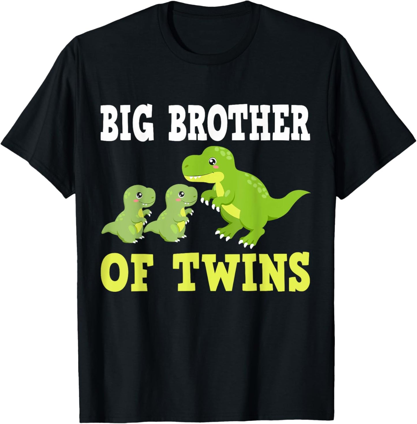 I’m Going To Be A Big Brother Of Twins Funny Dinosaur Dino T-Shirt