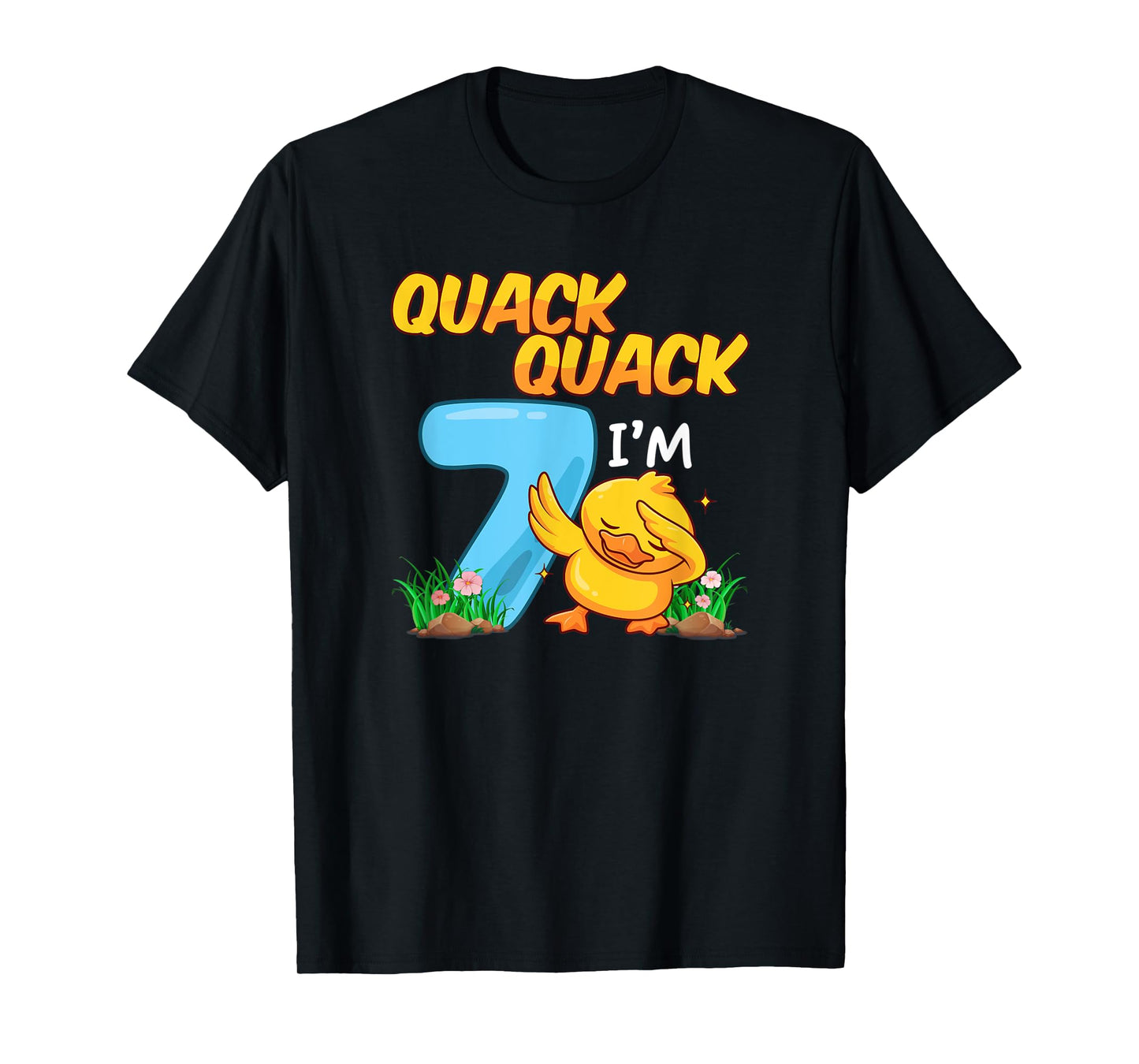 7 Year Old Gifts Boys Girls Teens Dabbing Duck 7th Birthday T-Shirt
