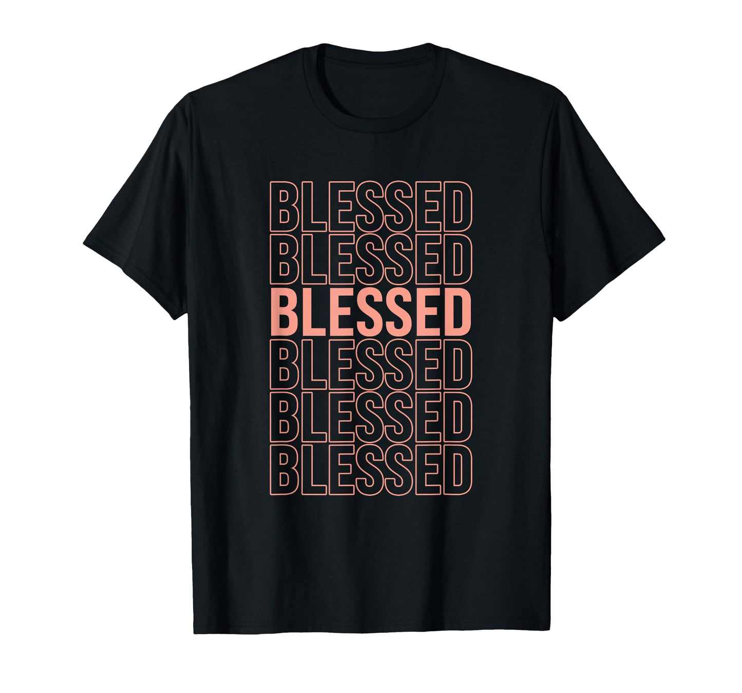 Peach Blessed Peach Color Graphic T-Shirt