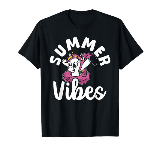 Pool Girl Unicorn Kids Summer Vibes Women Swimming Pool T-Shirt