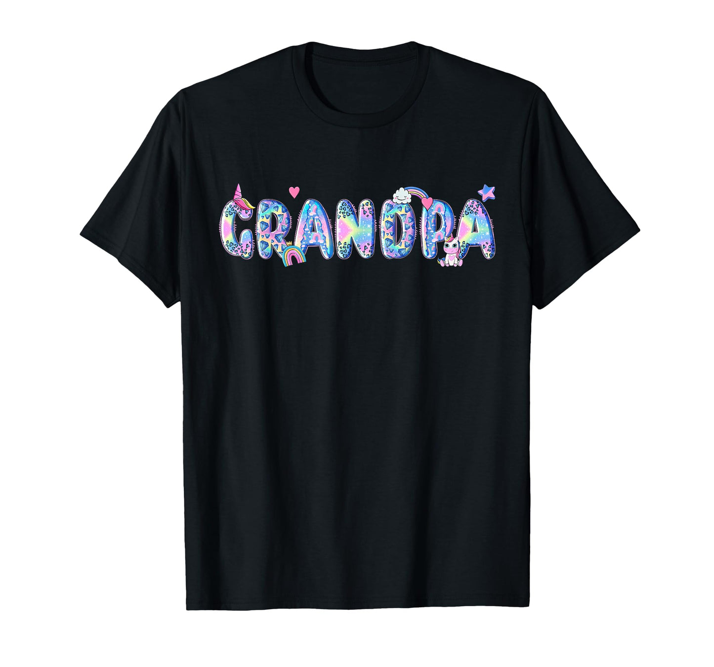 Grandpa Birthday Squad Matching Unicorn Family Party T-Shirt