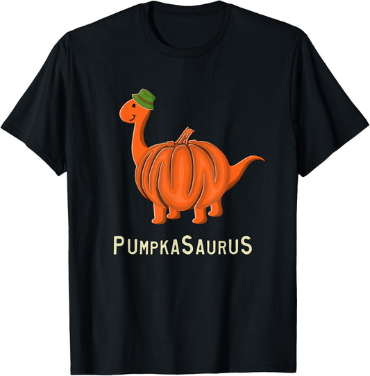 Pumpkasaurus Pumpkin Dinosaur T Shirt Halloween Thanksgiving T-Shirt